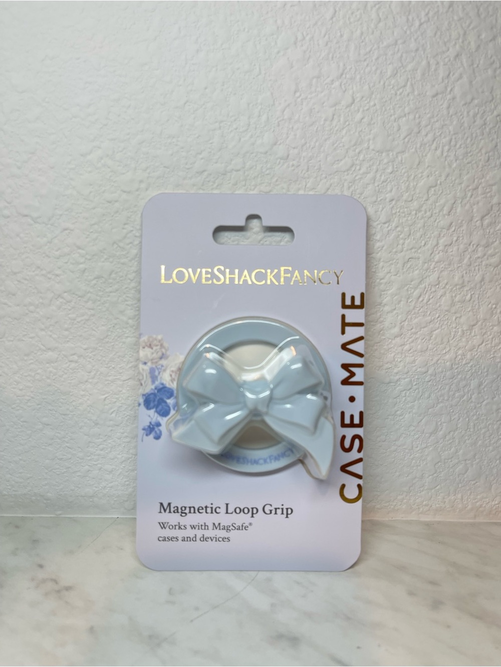 Love Shack Fancy Magnetic Loop Phone Grip Blue New